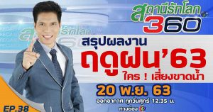 สรุปผลงาน ฤดูฝนปี 63 ใคร ! เสี่ยงขาดน้ำ? สถานีรักโลก 360 องศา EP.38